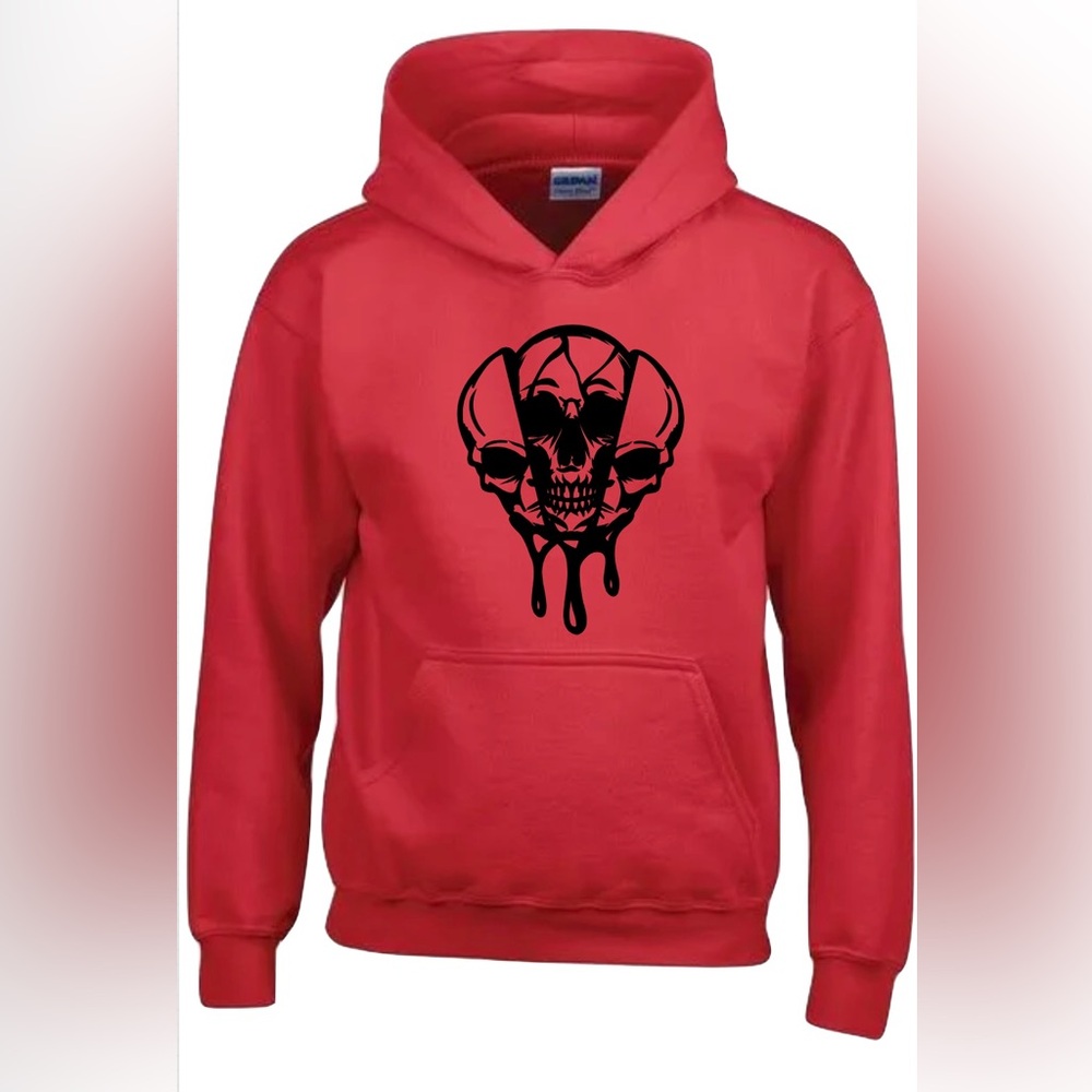 Red Skull Graphic Hoodie